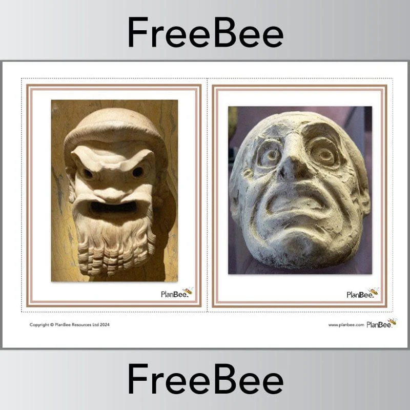 Greek Masks KS2 Display Cards - Image 3
