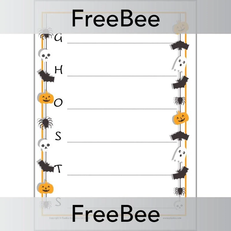 Halloween Acrostic Poem Template - Image 5