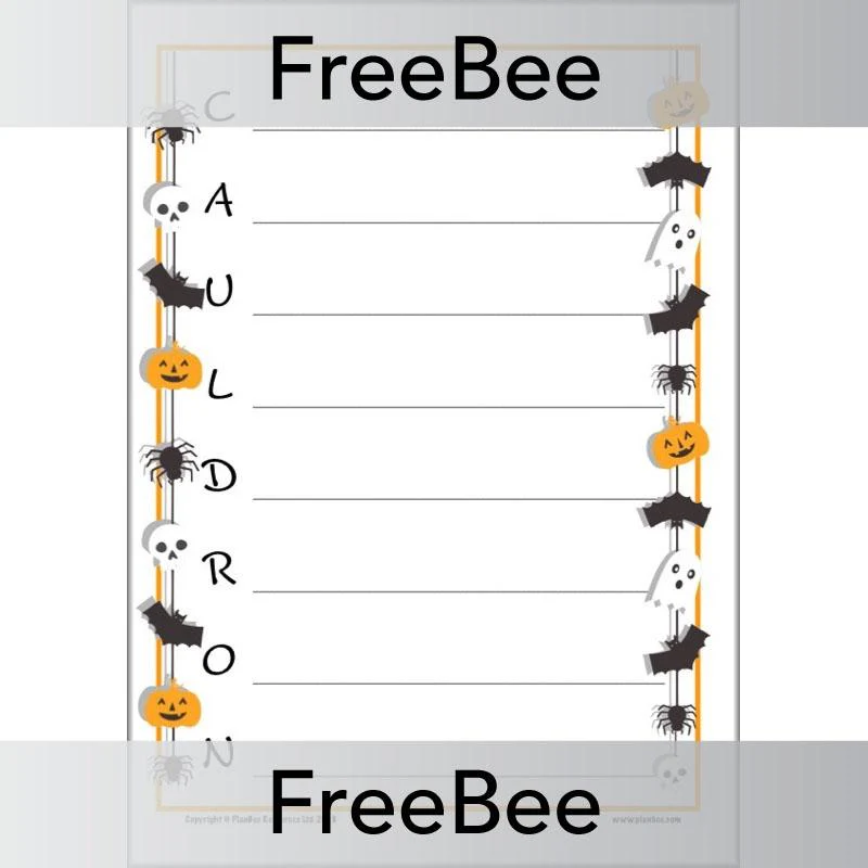 Halloween Acrostic Poem Template - Image 6
