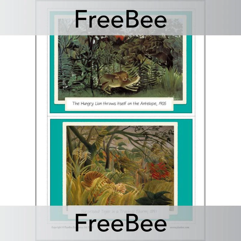 Henri Rousseau Rainforest Art Picture Cards