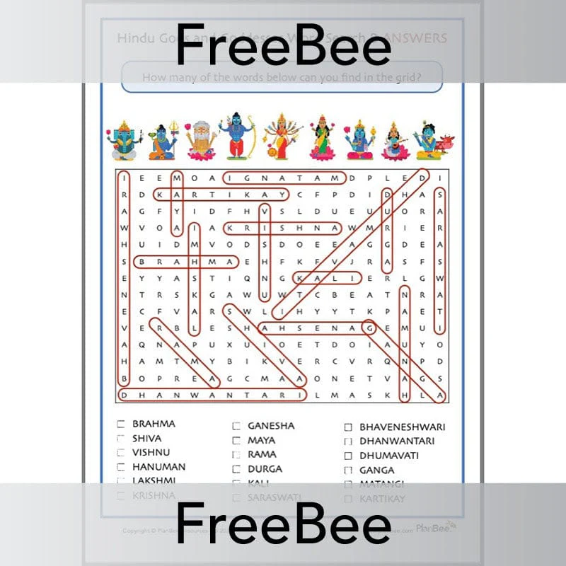 Hindu Gods and Goddesses Word Search - Image 4