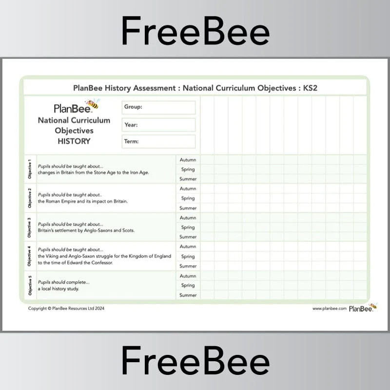 History Assessment Grid: KS2 National Curriculum Objectives