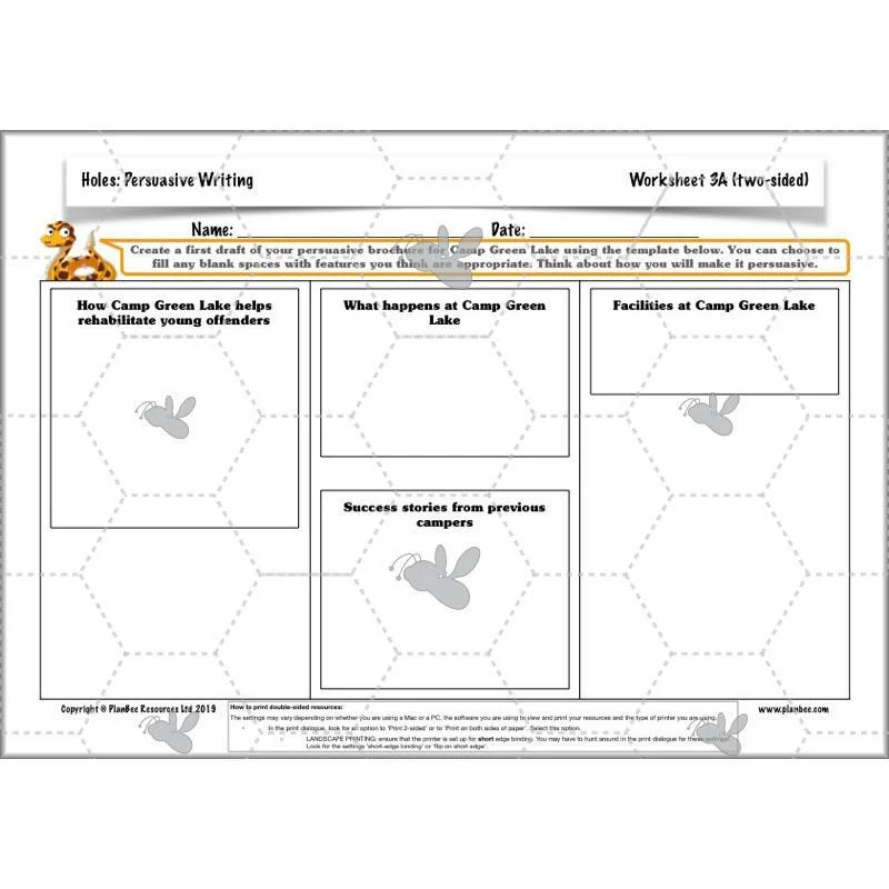 Holes: Persuasive Writing - Image 14