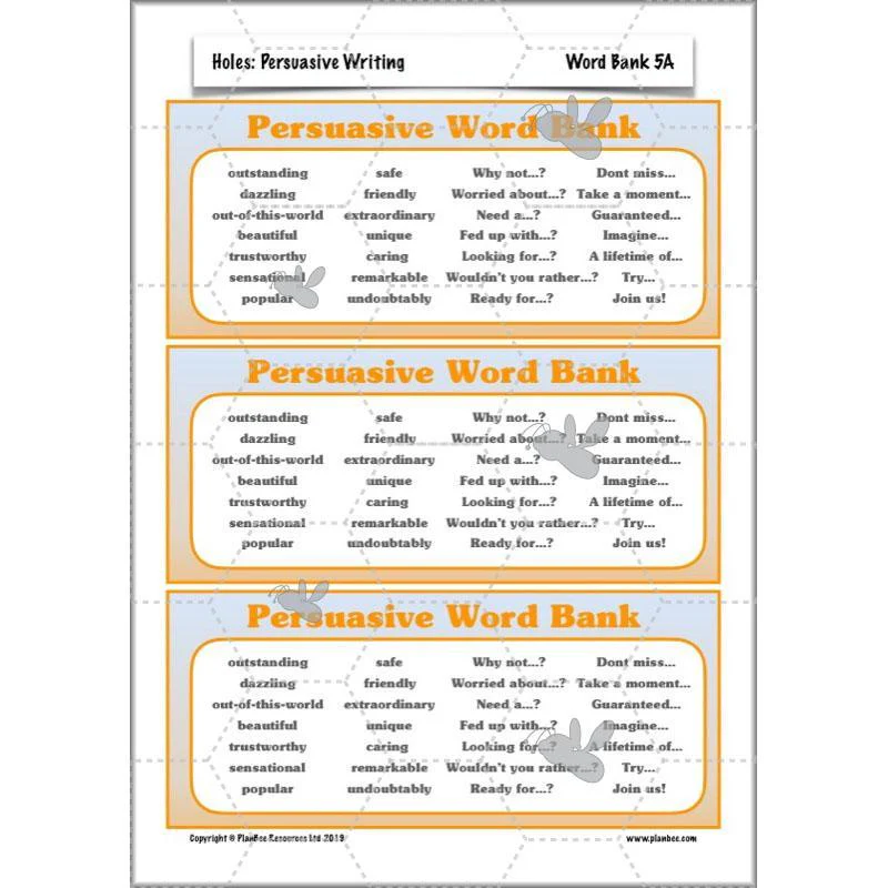 Holes: Persuasive Writing - Image 16