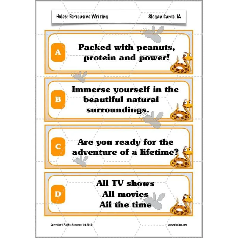 Holes: Persuasive Writing - Image 23