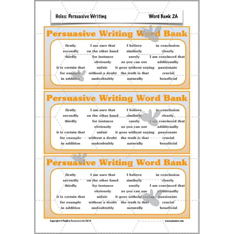 Holes: Persuasive Writing - Image 32