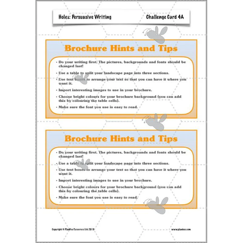Holes: Persuasive Writing - Image 49