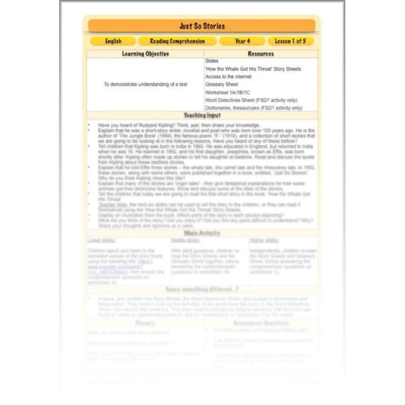 Just So Stories: Reading Comprehension - Image 18