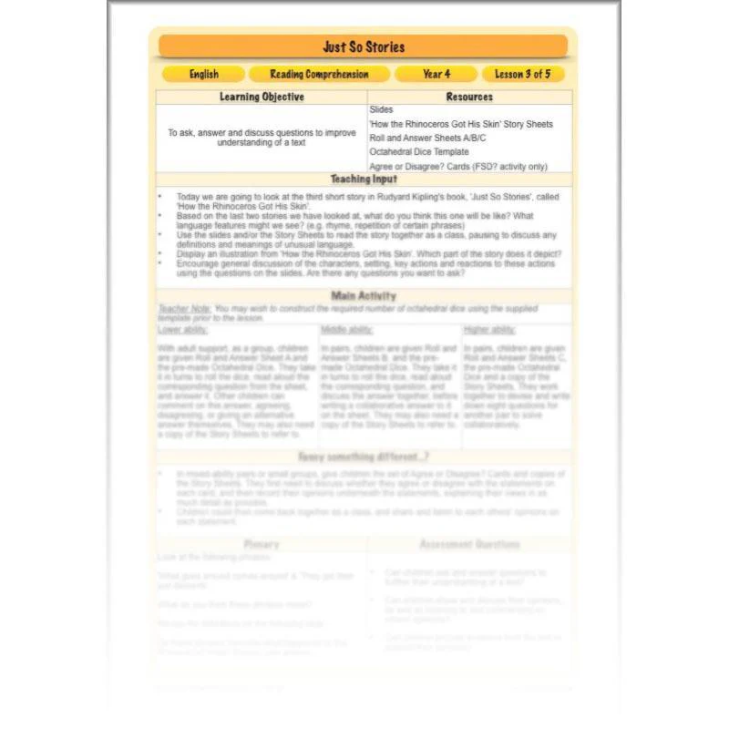 Just So Stories: Reading Comprehension - Image 19