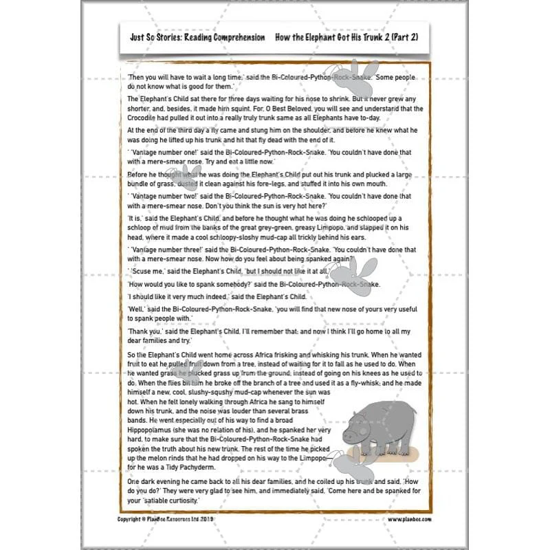 Just So Stories: Reading Comprehension - Image 56