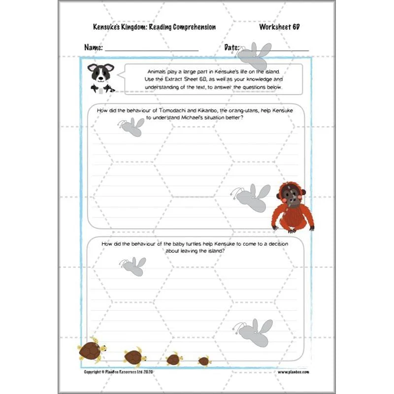Kensuke's Kingdom: Reading Comprehension - Image 67