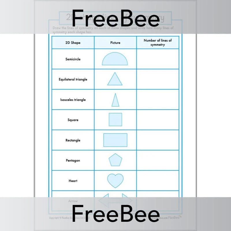 Lines of Symmetry Worksheet - Image 3
