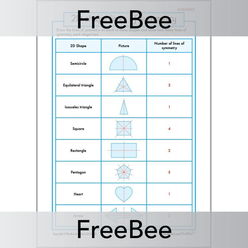 Lines of Symmetry Worksheet - Image 4