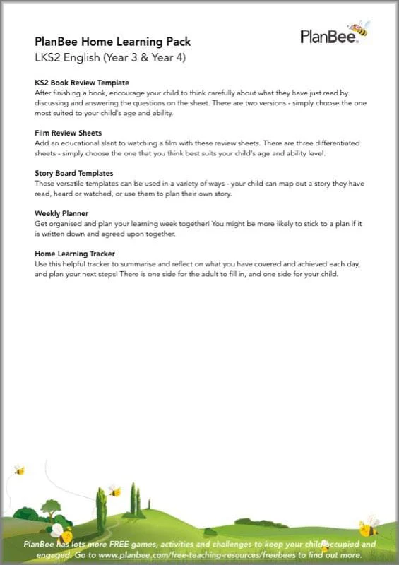 LKS2 English Free Home Learning Activity Pack - Image 4