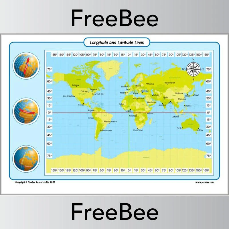 Longitude and Latitude KS2 Poster - Image 2