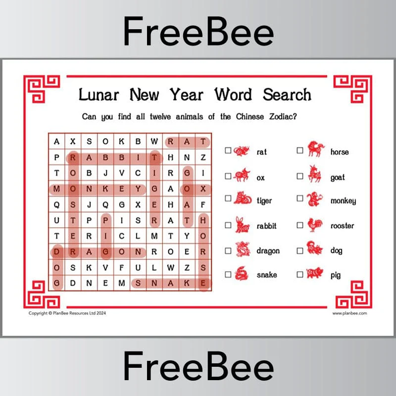 Lunar New Year Word Searches - Image 2