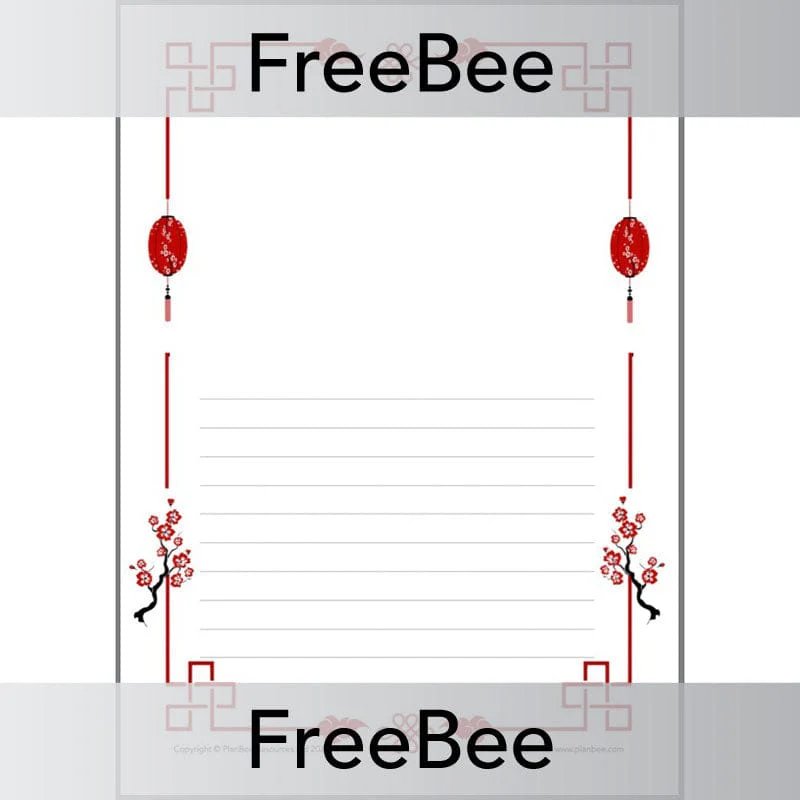 Lunar New Year Writing Frame