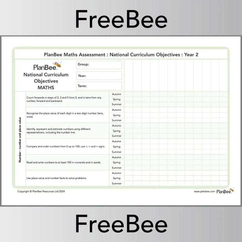 Maths Assessment Grid: Year 2 National Curriculum Objectives