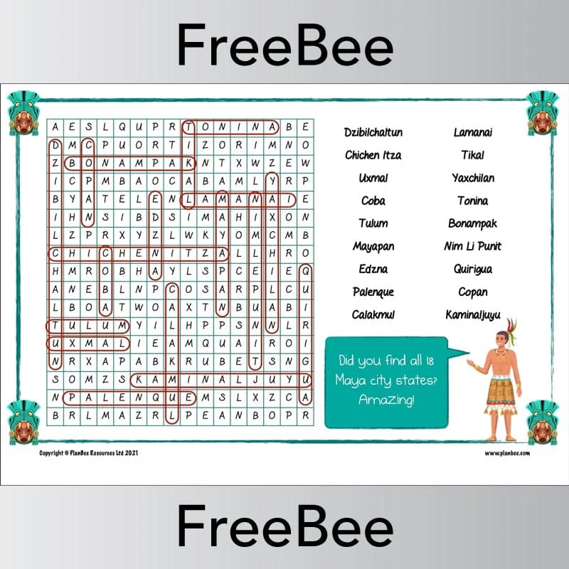 Mayan City States Word Search - Image 2