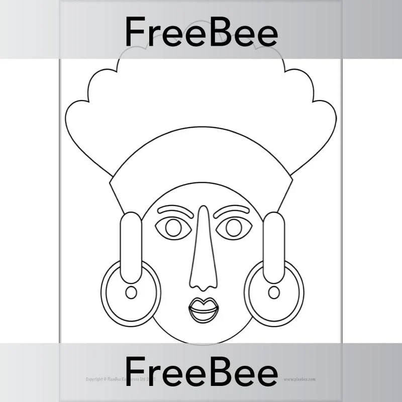 Mayan Masks Template - Image 2