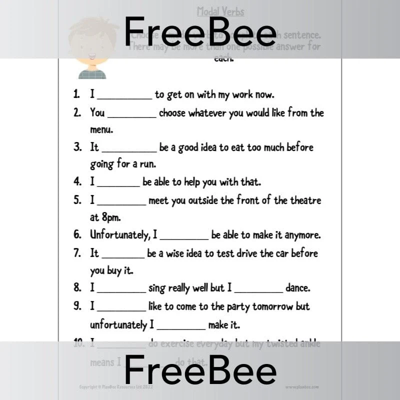 Modal Verbs Worksheet KS2
