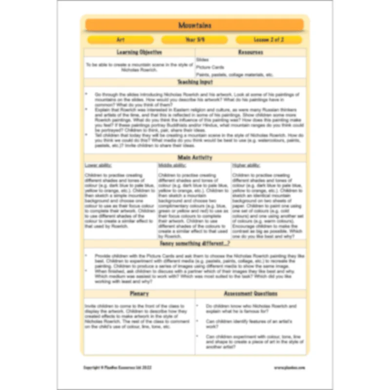 Mountains Topic Enrichment Pack - Image 42