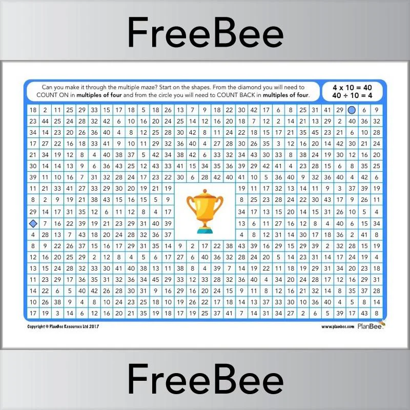 Multiple Mazes 4x table