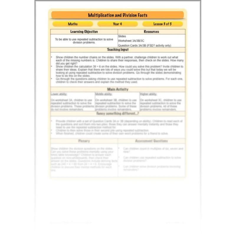 Multiplication and Division Facts - Image 25