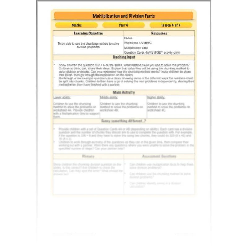 Multiplication and Division Facts - Image 63