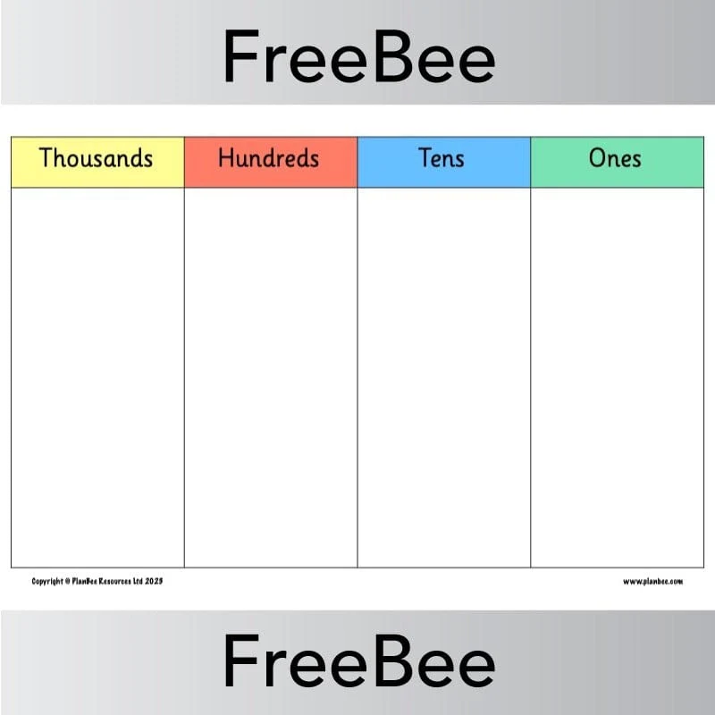Number and Place Value Templates - Image 3