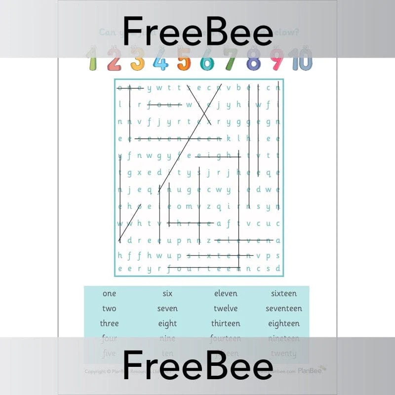 Numbers Word Search - Image 4
