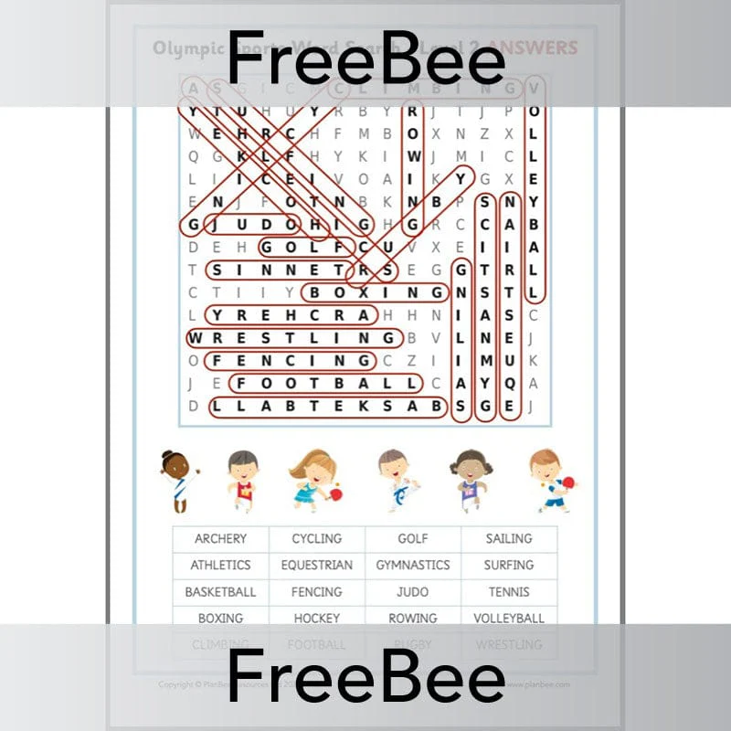 Olympic Sports Word Search - Image 5