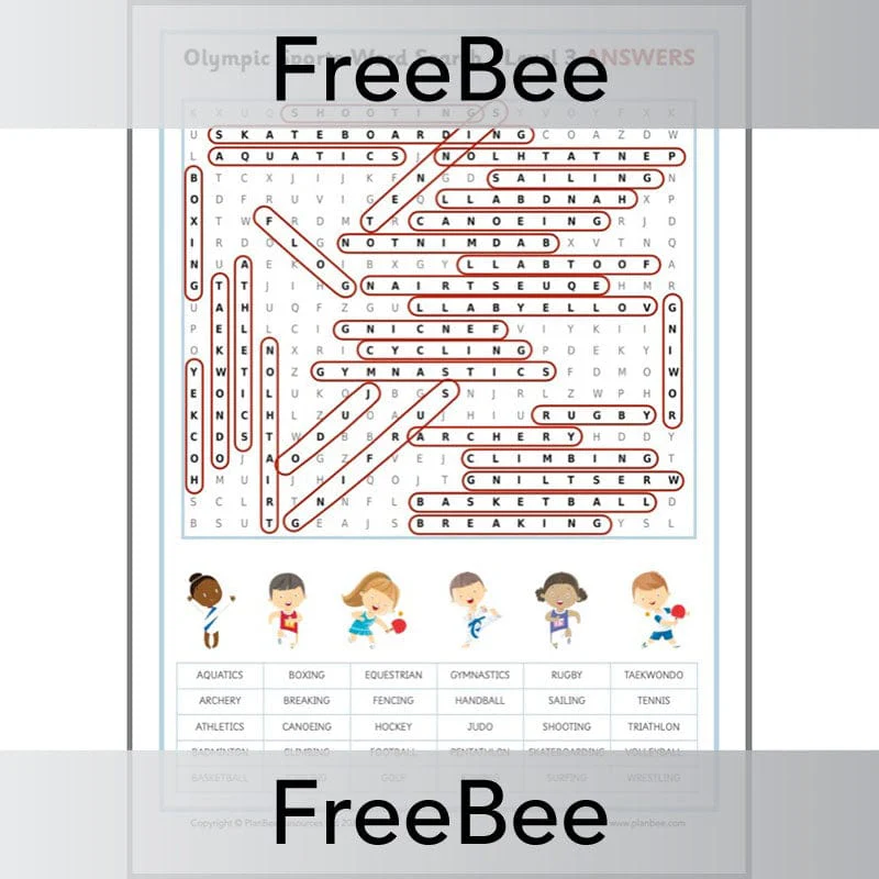 Olympic Sports Word Search - Image 6