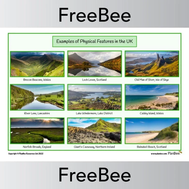 Physical features of the UK