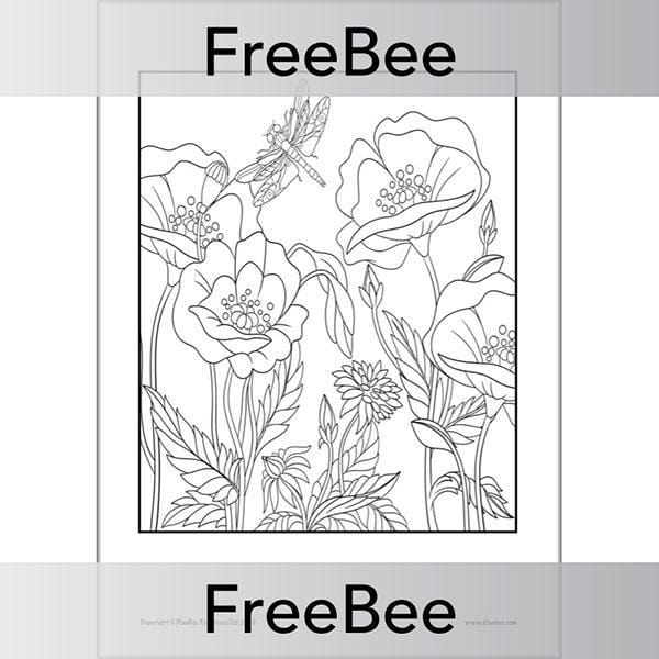 Poppies Colouring Pages - Image 3