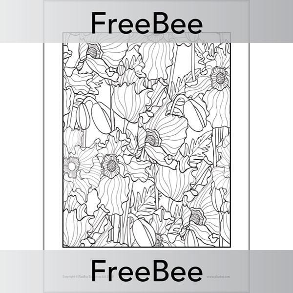 Poppies Colouring Pages - Image 5