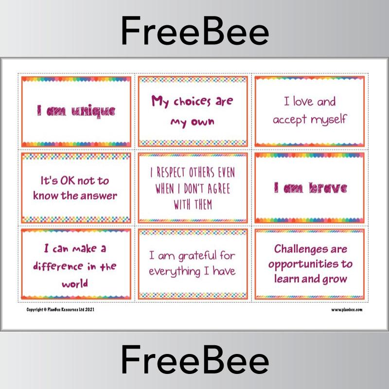 Positive Affirmations for Kids Cards