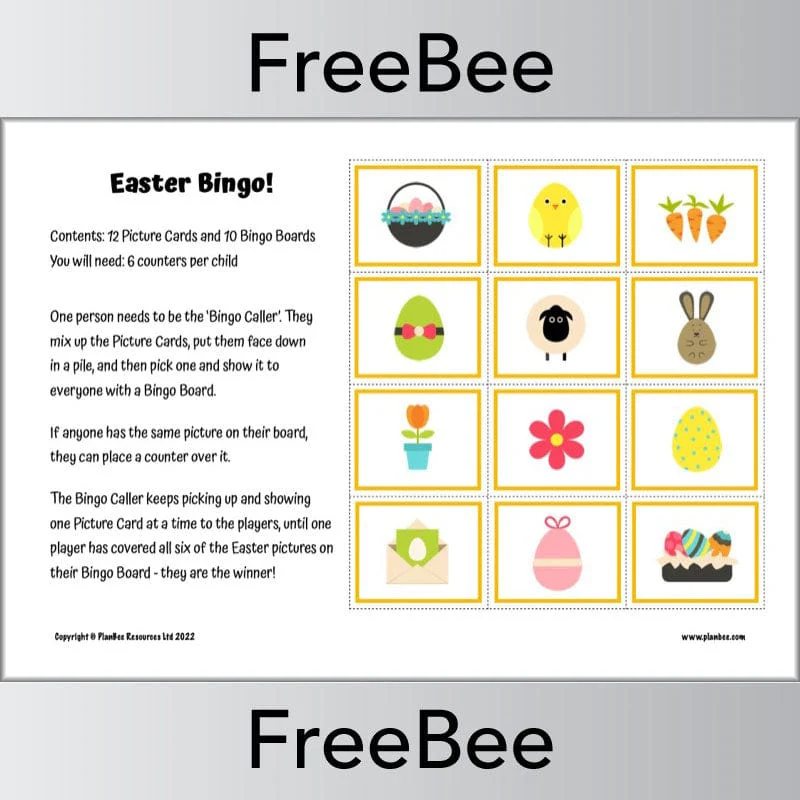 Printable Easter Bingo Game