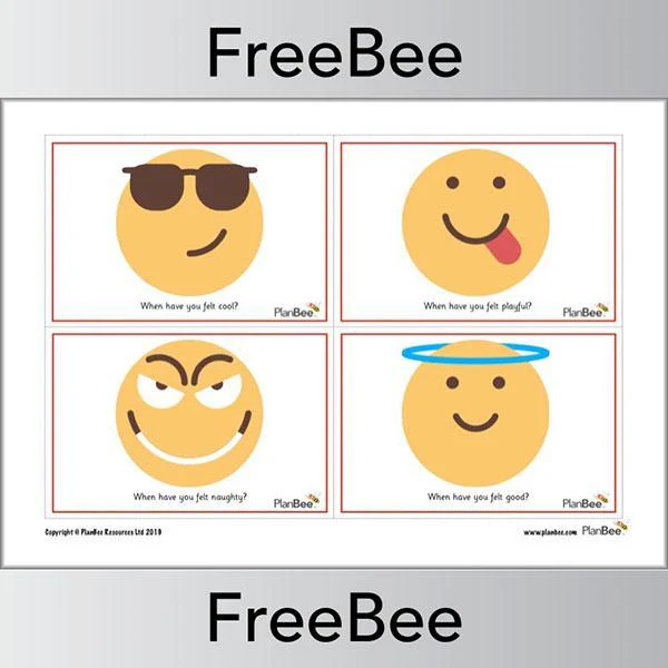 Printable Emojis Emotion Faces Cards