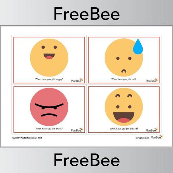Printable Emojis Emotion Faces Cards - Image 2