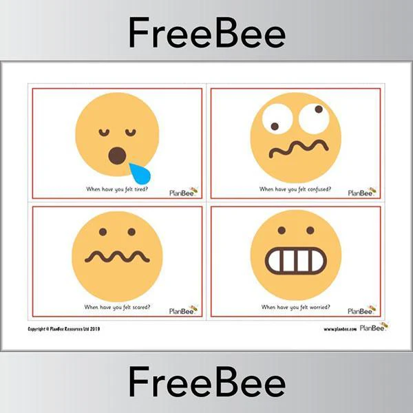 Printable Emojis Emotion Faces Cards - Image 3