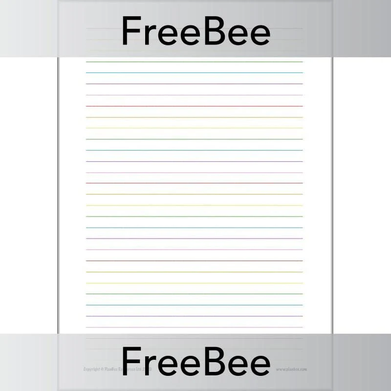 Rainbow Lined Paper