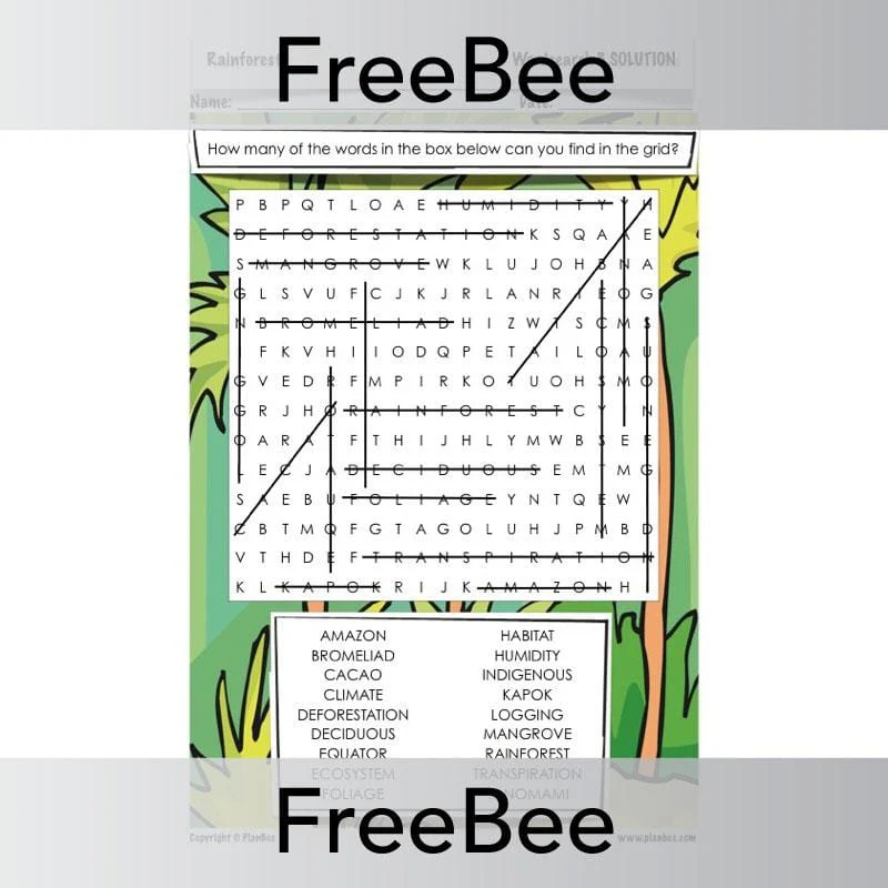 Rainforest Word Search - Image 5