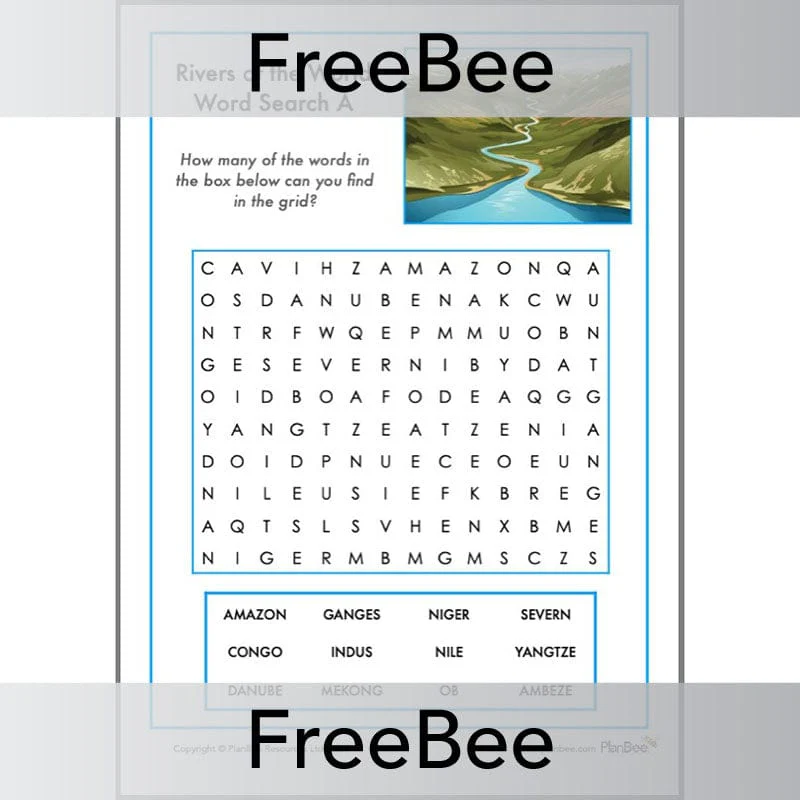 Rivers of the World Word Search