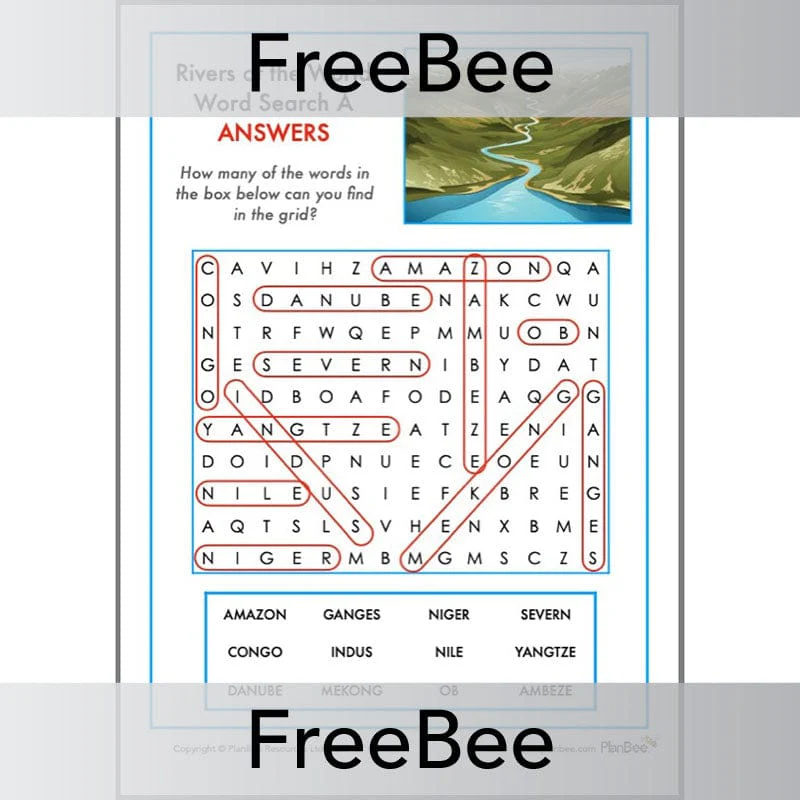 Rivers of the World Word Search - Image 2
