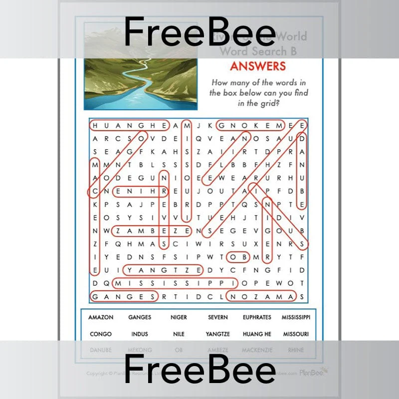 Rivers of the World Word Search - Image 4