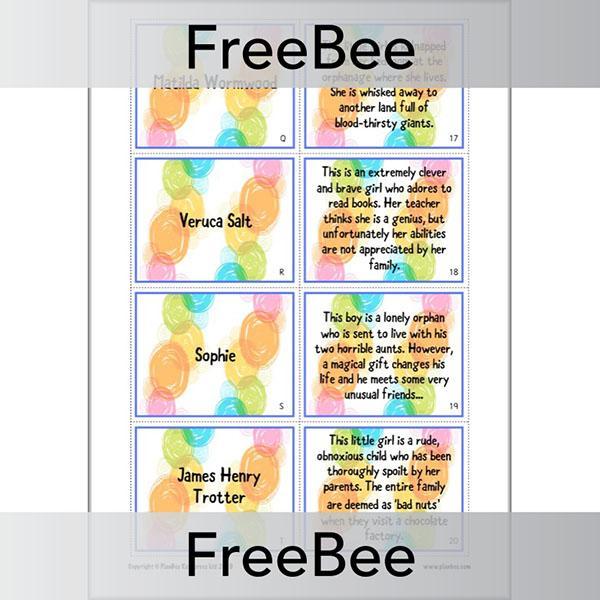 Roald Dahl Character Descriptions Cards - Image 4