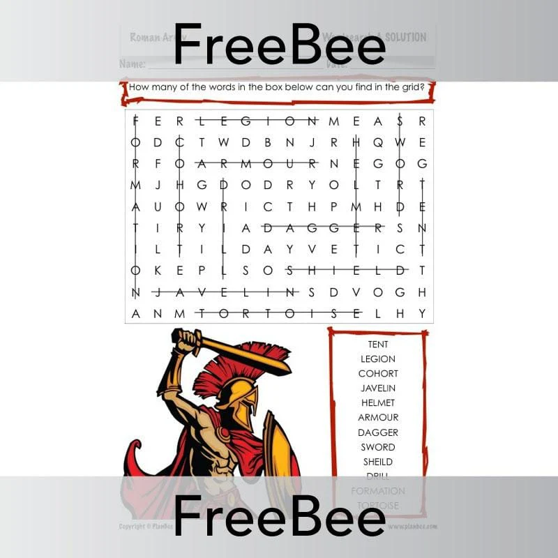 Roman Army Word Search - Image 2