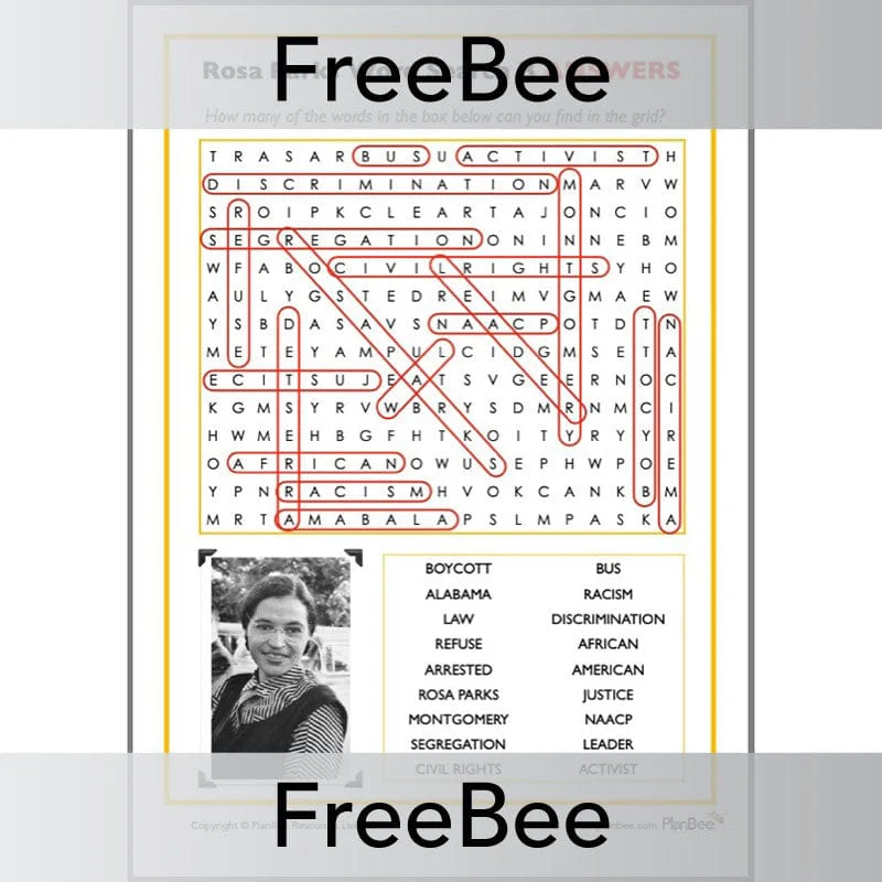Rosa Parks Word Search - Image 4