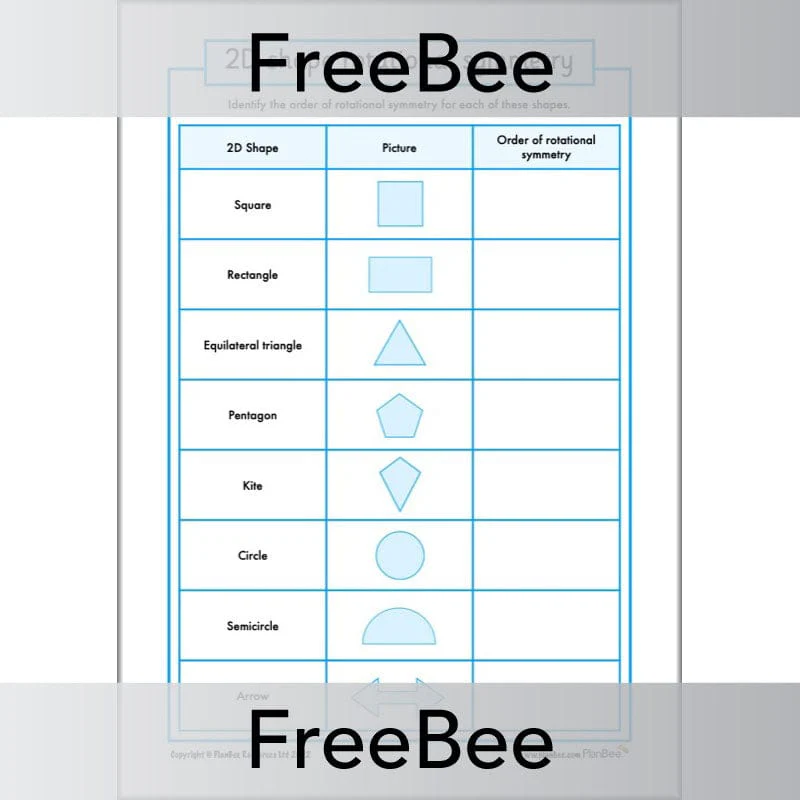 Rotational Symmetry Worksheet - Image 3